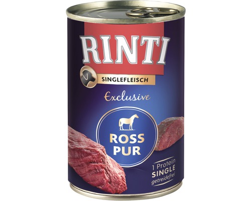 Pâtée pour chien RINTI viande de cheval pure 400 g