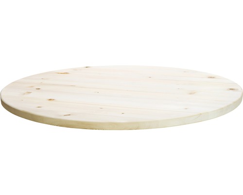 Panneau de table épicéa A épaisseur 28 mm Ø 600 mm Plateau de table rond en épicéa