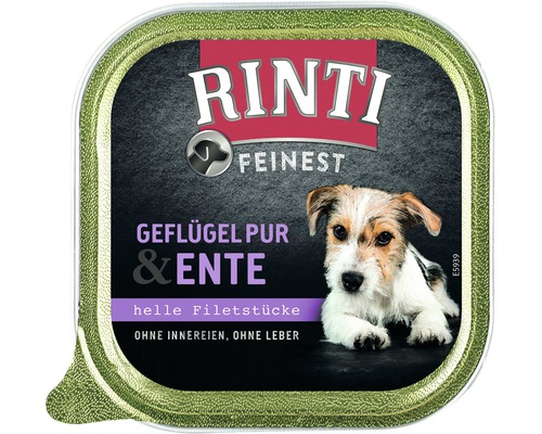 Pâtée pour chien RINTI Feinest volaille & canard 150 g