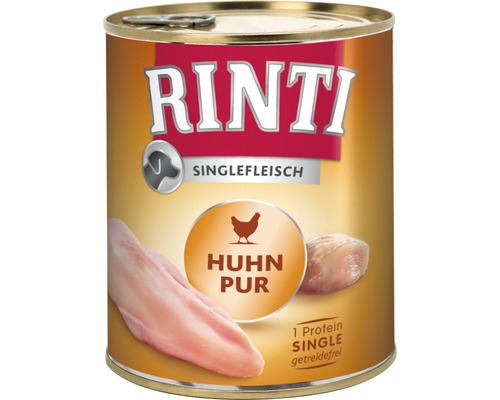 Pâtée pour chien RINTI viande de poulet pure 800 g