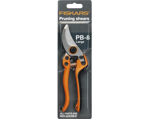 Logo Fiskars. Sécateur PB-8 Large sous blister.
