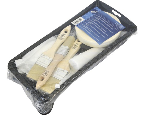 Set de peinture et de rénovation avec bac à peinture, rouleau à peinture et pinceaux