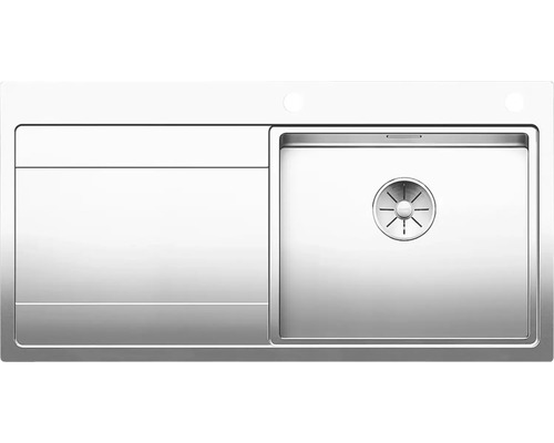 Spüle Blanco DIVON II 5 S-IF 1000 x 510 mm edelstahl seidenglanz 521660 1 Spülbecken Mit Tropffläche Becken rechts Flächenbündige Optik