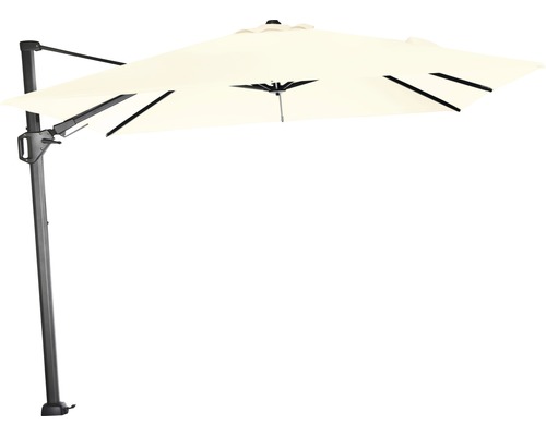 Ampelschirm Sunset N+ Ø300 H 200 cm Polyester 300g/m² ecru Freiarmschirm mit quadratischem Schirmdach