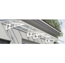 Auvent avec toit transparent et supports