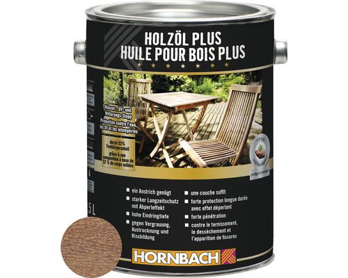 HORNBACH Holzöl Plus bangkirai 2,5 l HORNBACH Holzöl Plus bangkirai 2,5 l