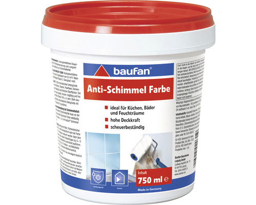 Peinture anti-moisissures Baufan blanc 750 ml