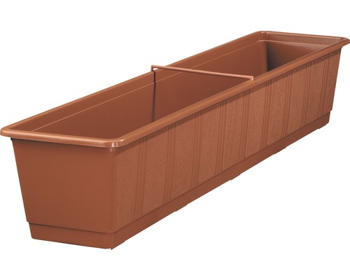Jardinière Geli Standard plastique 80x17x14 cm terre cuite Jardinière longue en plastique avec treillis