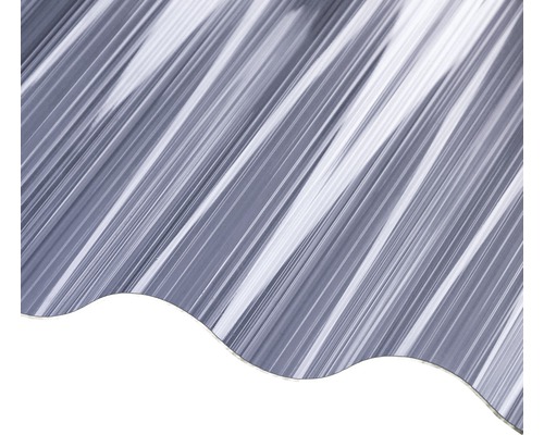Plaque ondulée Gutta polycarbonate sinus 76/18 anthracite rainurée 3000 x 900 x 1,4 mm
