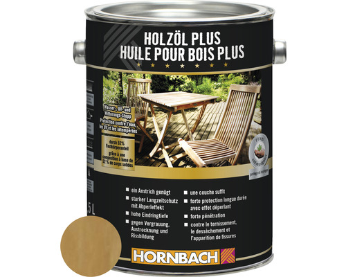 Huile pour bois HORNBACH Plus sapin de Douglas 2,5 l