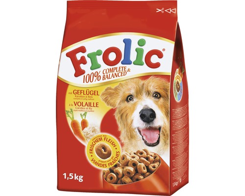 Croquettes pour chiens Frolic Complete volaille, légumes et riz 1,5 kg