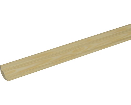 Quart-de-rond décoratif Konsta pin brut 22x22x2400 mm Baguette en bois
