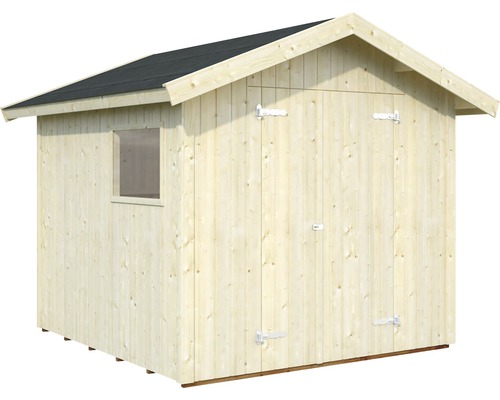 Abri de jardin en bois avec fenêtre et double porte