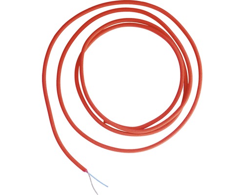 Câble textile H03VV-F 2x0,75 rouge au mètre