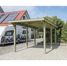 Carport pour véhicule Vertika toit PVC 301x504 cm traité en autoclave par imprégnation-thumb-0
