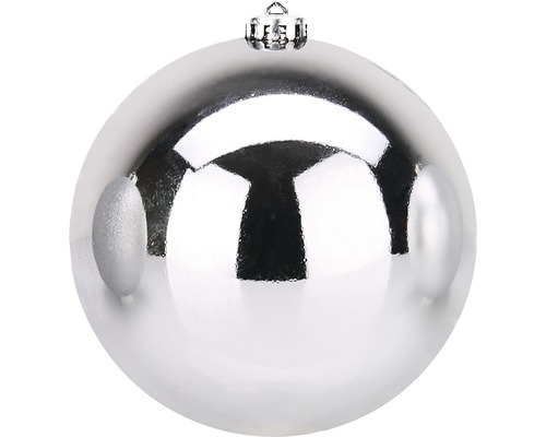 Boule de Noël Lafiora plastique Ø 20 cm argent brillant