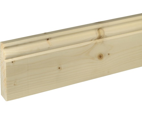 Plinthe épicéa/sapin non trié 18x96x2000 mm Bois profilé en épicéa