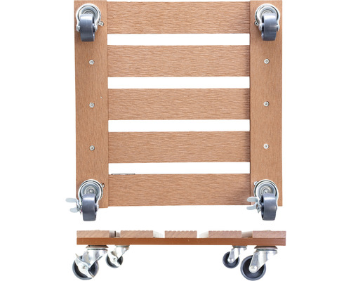 Planche à roulettes en bois avec quatre roulettes