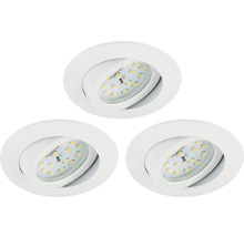 LED Einbauleuchten Set IP23 3-tlg 3x5W 3x400 lm 3000 K weiß Ø 8,2/6,8 cm 230V
