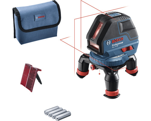 Laser lignes Bosch Professional GLL 3-50 avec 4 x pile (AA) et cible laser