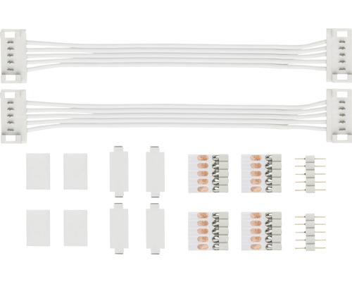 Connecteur universel MaxLED avec connecteur enfichable 2 pièces blanc 24V