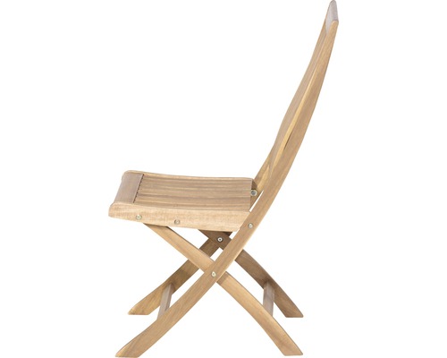 Vue latérale d''une chaise pliante en bois