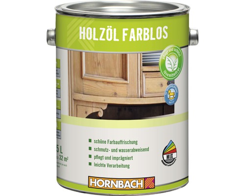 Huile pour bois HORNBACH incolore 2,5 l Huile pour bois HORNBACH incolore 2,5 l
