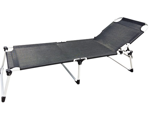 Lit pliant avec dossier réglable pour le jardin