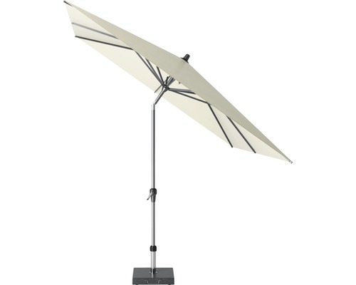 Rechteckiger Sonnenschirm mit Metallgestell und Schirmfuß