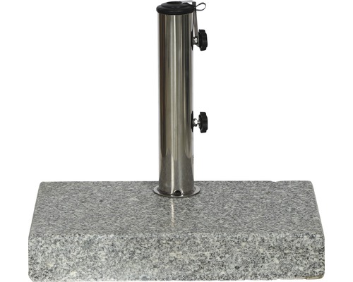 Support de parasol en granit avec tube en acier inoxydable