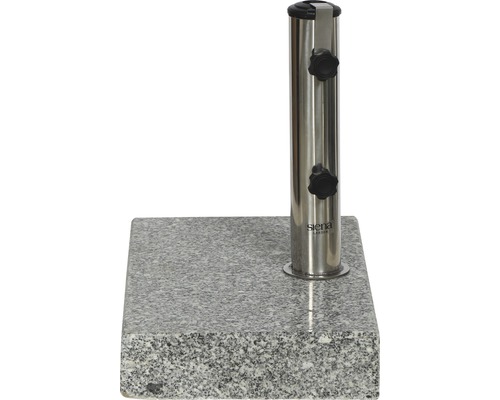 Support de parasol en granit avec tube en acier inoxydable