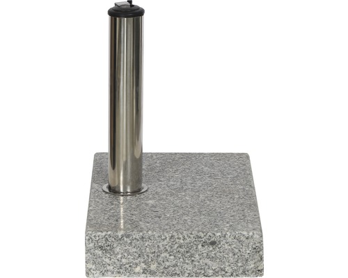 Support de parasol en granit avec tube en acier inoxydable