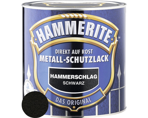 Peinture à effet martelé HAMMERITE Laque à effets noir 250 ml