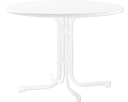 Table de jardin Sieger Mecalit Ø 100 h 72 cm blanc