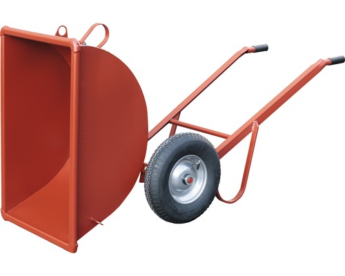 Benne basculante CAPITO COMPACT 250 litres, basculant à 180°, pneus avec bague d'arrêt et jante en acier, poignées en plastique inclus-0