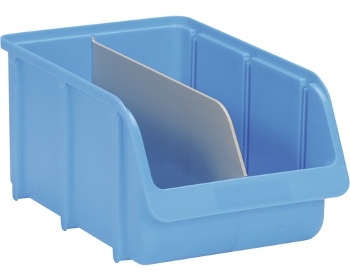 Étagère de rangement bleue avec séparateur pour l''atelier