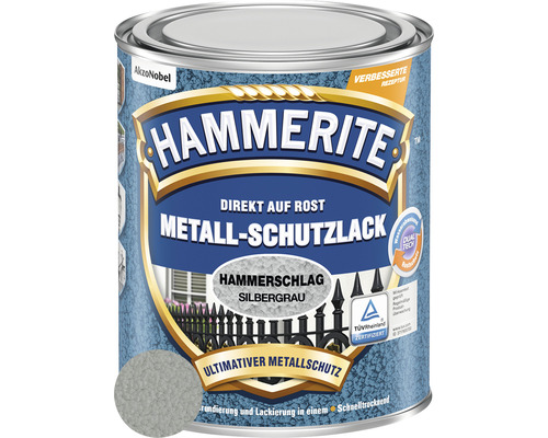 Peinture à effet martelé HAMMERITE Laque à effets gris argent 250 ml