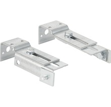 Deux équerres de fixation en métal avec vis
