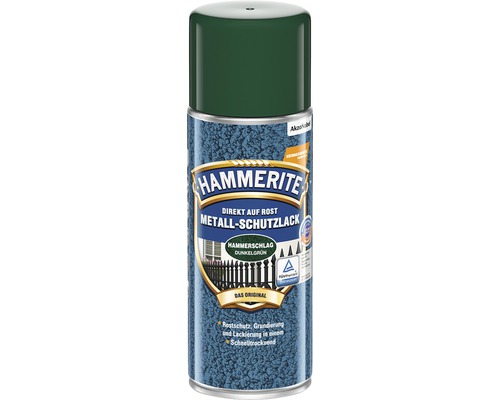 Peinture à effet martelé HAMMERITE Laque à effets vert foncé 400 ml Peinture à effet martelé HAMMERITE Laque à effets vert foncé 400 ml