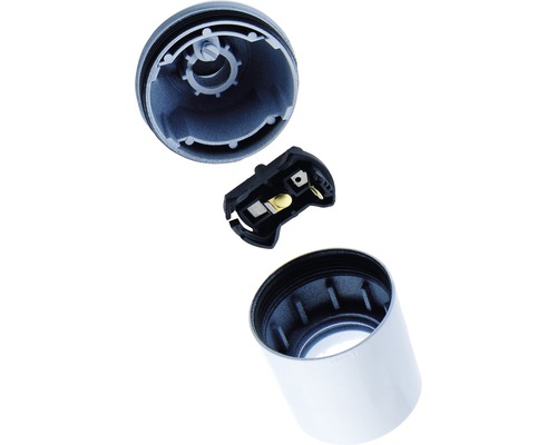 Pièces détachées d''une douille de lampe en détail