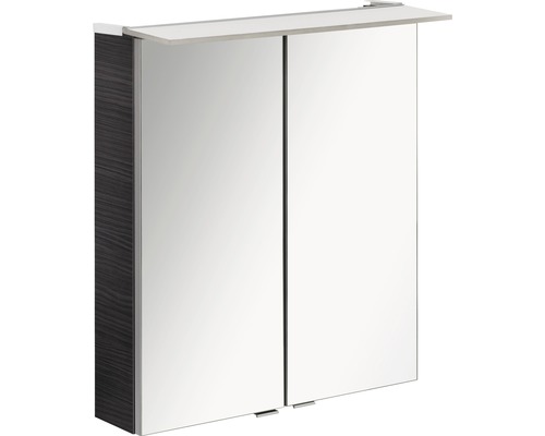 Armoire de toilette FACKELMANN B.perfect 60 x 15 x 69 cm blanc 2 portes LED Armoire de toilette avec deux portes et tablette