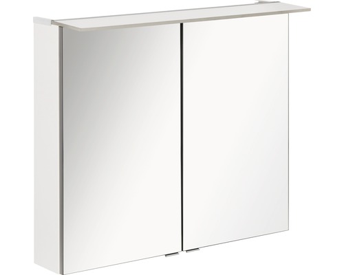 Armoire salle de bains à miroir LED Fackelmann b.perfect 80x69x15 cm 2 portes blanc