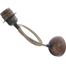 Culot de lampe E27 avec câble textile vintage/rouille 1 m-thumb-1