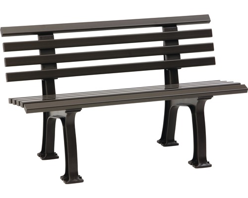 Gartenbank Blome Ibiza Kunststoff 2-Sitzer schokobraun Gartenbank mit Lattenrostsitz und -lehne
