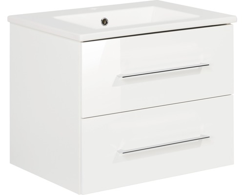 Meuble lavabo Pisca 100cm 2 tiroirs - blanc Moderne - Held