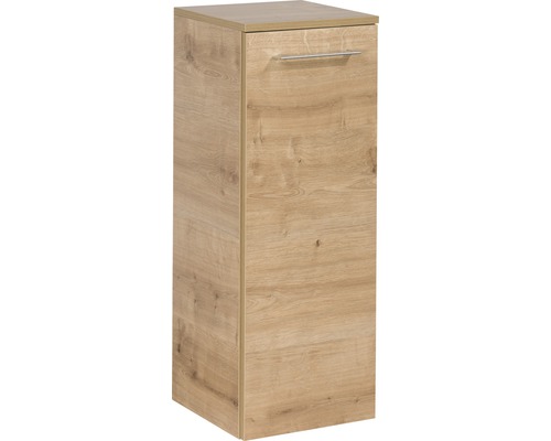 Armoire midi Fackelmann B.perfekt chêne noueux 81x30.5x32 cm Meuble sous-lavabo en bois avec poignée