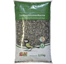 Sonnenblumenkerne im 2,5 Kilogramm Sack, Einzelfuttermittel für freilebende Vögel