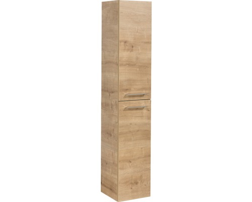 Meuble haut Fackelmann B.perfekt chêne noueux 159x30.5x32 cm Armoire haute en bois avec deux tiroirs