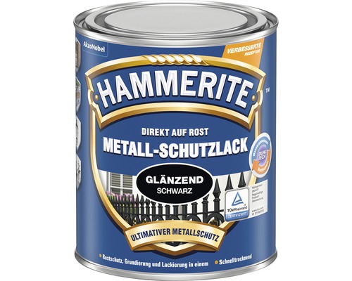 Hammerite Metall-Schutzlack, glänzend, direkt auf Rost