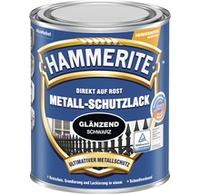 Laque de protection pour métaux HAMMERITE noir brillant 750 ml-thumb-1